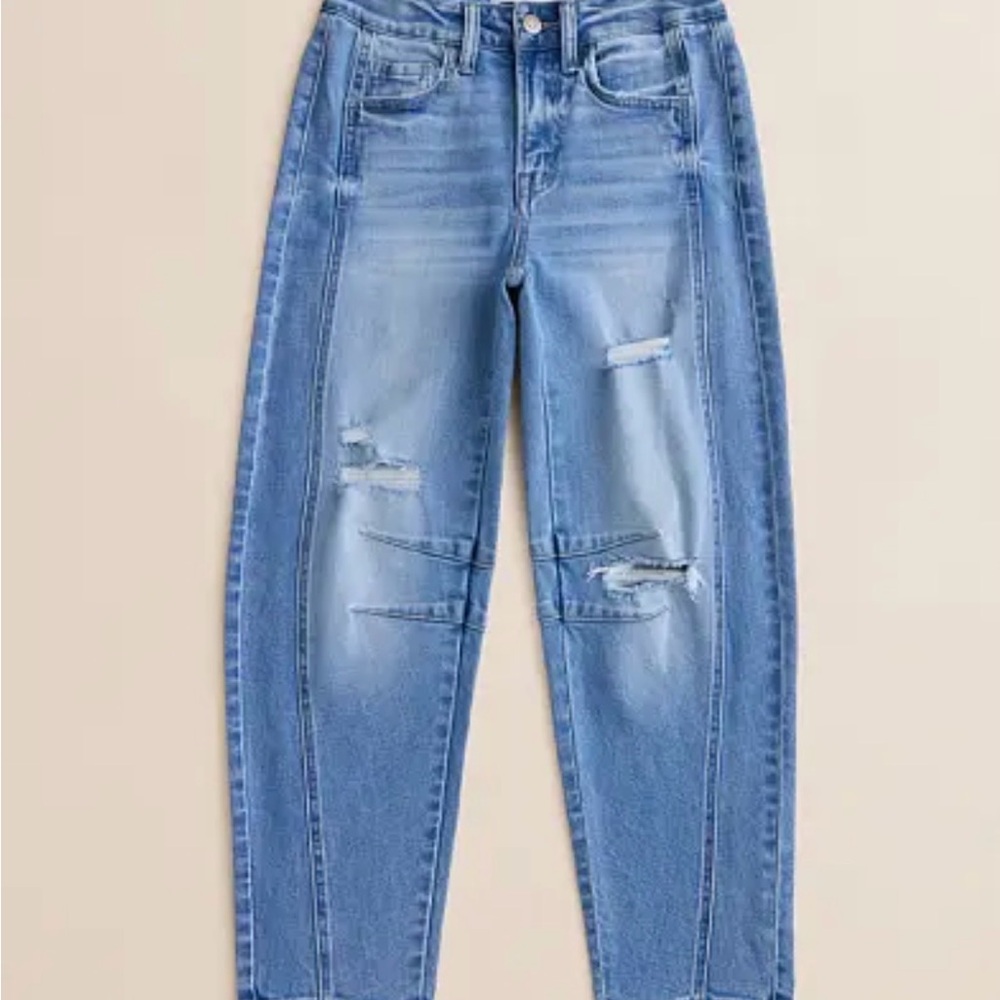 Flying Monkey Los Angeles Distressed Barrel Fit Jeans Great Stretch SOFT Size 27